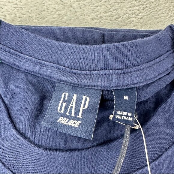 Palace x Gap Men's Navy Blue T-Shirt Size Medium Cotton - Picture 2 of 13